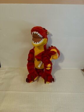 Build A Bear Red T-Rex Dinosaur Plush w/ Baby Stuffed Animal Cute Toy